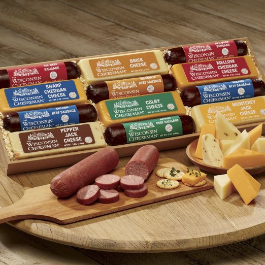 sausage and cheese gift lineup