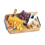 Portable Bamboo Cheese Board and Set for Travel